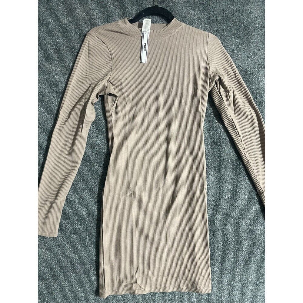 Pink Victorias Secret Shirt Dress Womens M Long Sleeve Cream